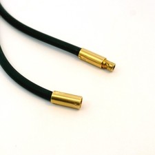 Damenkette, Kette mit Citrin mit Kautschukband, Gelbgold 750 18 KT  585 14 KT