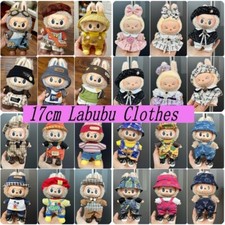 17cm Puppe Kleidung Set für LABUBU Handgefertigte Plüsch Outfit Hut Rock Kleid-