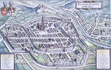 Vintage Die Statt Freyburg Im