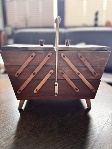 Vintage ddr nähkasten holz - ddr,