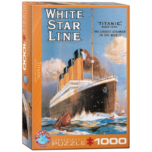 Puzzle titanic white - white, star