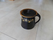 Keramik Krug mit Deckel braun