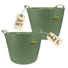 2er Set Flexibler Eimer 42 L