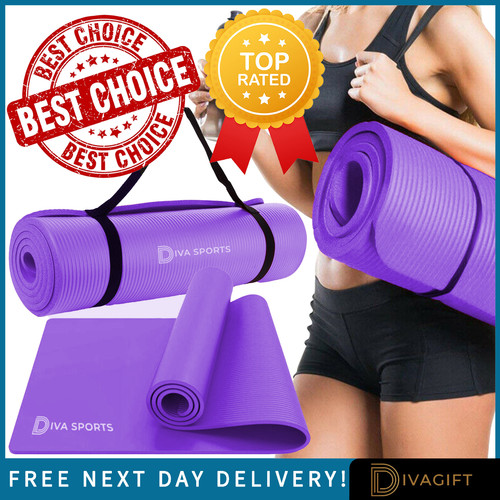 Lila yogamatte 15mm dick - lila,