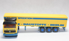 wm1980, Alter WIKING LKW MB 1635 S Sattelzug PP Kluwe Baustoffe Berlin TOP 1:87