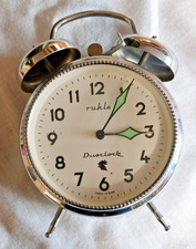 alter Wecker, Fa. Ruhla, mit 2 Großen Glocken, Uhrwerk läuft nicht