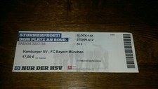 Used Sammler Ticket Hamburg SV vs FC Bayern München 1. Bundesliga 17/18 FCB HSV 