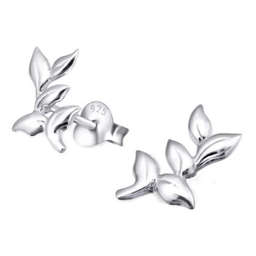 Ohrringe blatt 925 - blatt, silber