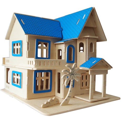 Ferienhaus 3d holzbausatz - 3d,