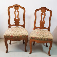 Polsterstuhl,  2 Stück (Paarpreis), antik, Barock, Eiche, Schnitzereien, stabil 