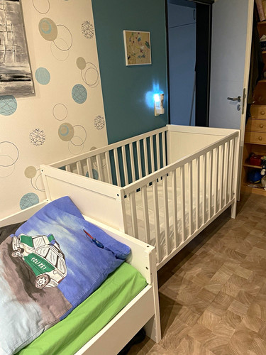 Weißes kinder gitterbett - weißes, aus