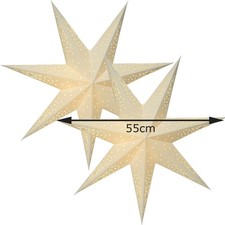 2x LED Papierstern Leuchtstern