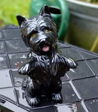 Sammeln & Seltenes – Deko Figur Scotch Terrier Schwarz – Keramik
