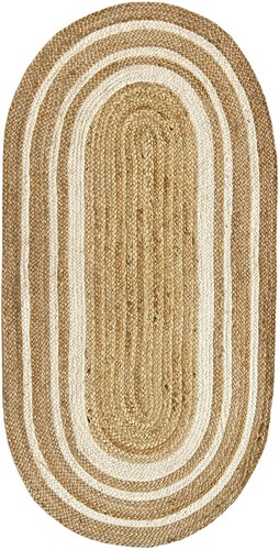 Jute läufer oval teppich - läufer,