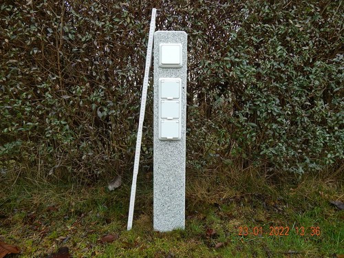 Gartensteckdose granit stele - granit,