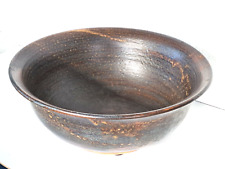 Große Keramik- Schale, handgetöpfert, Braun glasiert, 36 cm Durchm.,  14 cm hoch