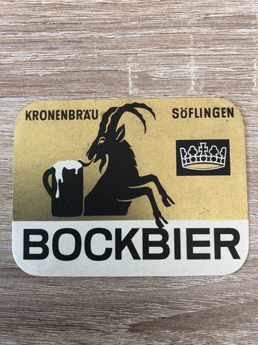 Bieretikett kronenbrauerei - bieretikett,