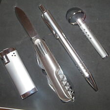 Geschenk Set 4-teilig Feuerzeug Taschenmesser Kugelschreiber Schlüsselanhänger