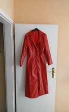 Langer Damen Leder Optik Mantel Gr.S Farbe Rot. Neu