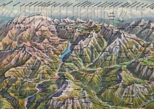 AK MAP, Landkarte, Panoramakarte **DAS BERCHTESGADENER LAND** I