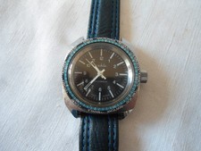 Ruhla  Taucheruhr Weltzeit Lünette Handaufzug   DDR Zeit