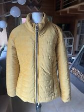 Warme Winter Samt Cord Stepp Jacke 40/42 Senf Gelb