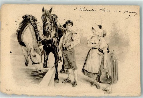 Tracht flaggenstempel pferd - tracht,