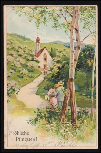 Künstler pfingsten ulrich - künstler-ak,