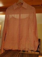 Gepunktete beigefarbene Seidenbluse, Gr 38, UK 12, Wrap London, neu