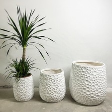 Pflanzkübel weiß schwarz groß Fiberglas