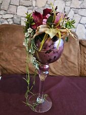 Hohe Vase Kelch Gesteck