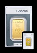 Goldbarren 20 Gramm/999.9 Kinebar „Heraeus“ In Blisterkarte mit Zertifikat
