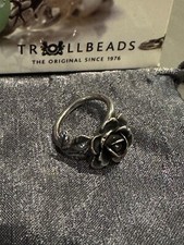 Trollbeads Rose silver ring, size 54