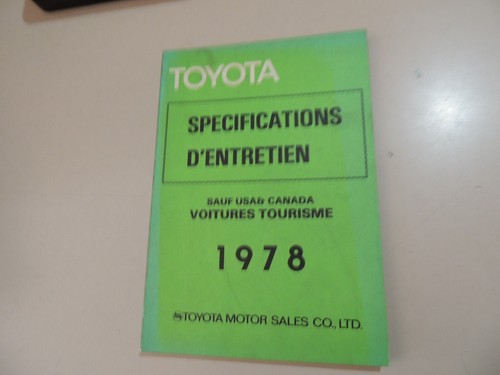 1978 manuel donnée toyota - 1978,