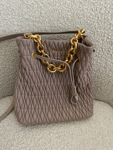Furla bucket bag nude - rosa, mit