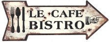 Blechschild Le Cafe Bistro