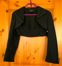 Neues festliches, kurzes Damen Jäckchen, eleganter Langarm Bolero in Größe 36