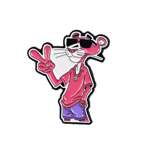 Pink panther anstecker - pink,