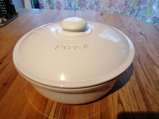 Römertopf mit Deckel Pane Brot Back Topf weiß 32 cm