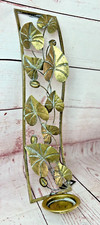 PTMD Wand Kerzenhalter Metall Blätter Gold Meliert Wandleuchter 62 x 15 x 17 cm