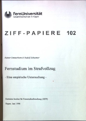 Fernstudium strafvollzug - fernstudium,