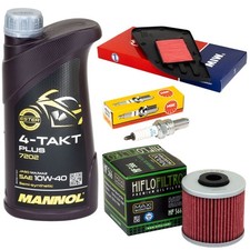 Wartung Set für Kymco Downtown 125 i 2009-19 Öl 1L Luftfilter Ölfilter Zündkerze