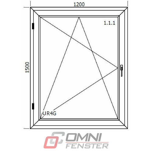 Kunststoff fenster 120x150 - fenster, cm