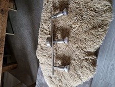 3er Deckenstrahler Wandstrahler Spot Edelstahl Nickel, ohne Leuchmittel Neuw.Zus