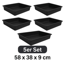 5 x Pikierschale Universal Auffangwanne 58×38×9 cm | robuste Pflanzwanne Anzucht