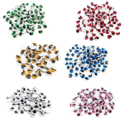 100 wackelaugen 10mm bunten - wackelaugen,