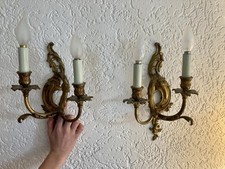 Paar Zweiarmige Wandleuchten