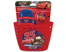 Disney CARS Zubehörset - FAHRRADKORB + FAHRRADKLINGEL + TRINKFLASCHE # NEU