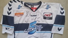 EISHOCKEYCLUB HAMBURG FREEZERS Trikot, weiß, C.Thomsen 5vorFlug Orig, signiert
