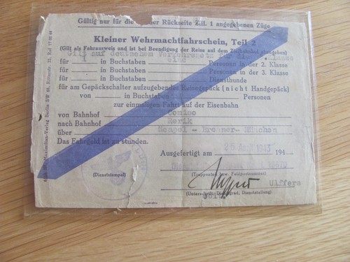 Kleiner wehrmachtfahrschein - kleiner,